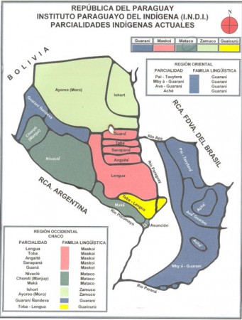 Etnias Indígenas do Paraguai: Localização